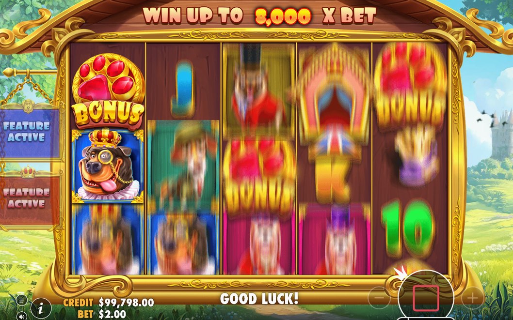 Freispielrunde mit gehaltenem WILD und Multiplikator
